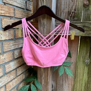 Athleta Pink Strappy Sports Bra